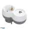 Verteiler 2P Z. USB A C. schuko. weiß grau Bild 1