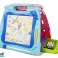 Double-sided drawing board with markers and magnets image 2