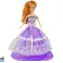 Puppe Lila Kleid Abschlussball Handtasche High Heels Schmuck Bild 1