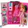Ensemble de poupée garçon fille armoire garde-robe vêtements dans valise photo 1