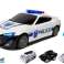 Guantera de coche de policía garaje 2 en 1 policía coches pequeños sonido de luz fotografía 3
