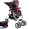 Kinderwagen 2 in1 mit Tasche Babywanne Schwarz & Pink Bild 1