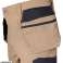Work Pants Mix&amp;Match. 4 way stretch. With holsters. Reinforcements from Cordura. Beige-black. Size image 5