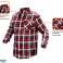 Camisa de franela a cuadros rojo negro blanco tamaño S fotografía 4
