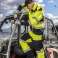 High-visibility softshell work jacket with hood yellow size L image 4