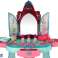 Beauty Set Vanity Table with Mirror Light Sound Jewelry Dark Pink image 1