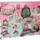 Beauty Set Vanity Table with Mirror Light Sound Jewelry Dark Pink image 4