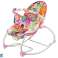 Šūpuļkrēsls Rocker 2in1 Pink Flower Sounds Vibration attēls 1