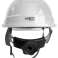 Industrielle Helm mit Kinnriemen. weiß Bild 1