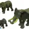 Conjunto de figuras de animales salvajes de África, elefantes, tigres fotografía 1