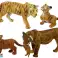 Conjunto de figuras de animales salvajes de África, elefantes, tigres fotografía 2