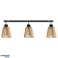 DELOS 3P E27 wall and ceiling lamp, max. 3x60W, black, wood image 3