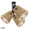 DELOS 3P E27 wall and ceiling lamp, max. 3x60W, black, wood image 6