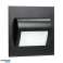 DRACO LED NEW 1.5W. recessed stair light. 12VDC. 30lm. 6000K. black. innovative installation method image 3