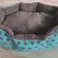 AG602B Hondenbed met Kussen Blauw 35x37 foto 2