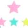 AG683A Fluorescerende sterren 100 stuks mix foto 1
