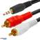 AK233A Jak Kablosu 3.5mm 2xrca cinch 1.25m fotoğraf 1