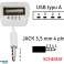 AK290 aux minijack-adapter3,5 mm usb bilde 4