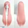 BQ3D plaukų perukas 80cm rožinis Cosplay nuotrauka 2