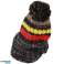 BQ52G Conjunto de mujer gorro y bufanda negro fotografía 2