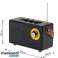 CR 1902 Zwart Radio fm met bluetooth usb c foto 1
