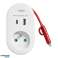 Adaptateur avec chargeur USB et câble de charge type C Lightning. 1x2P Z. 2xUSB Type A C. max 3,4A photo 2