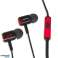EH207KR Esperanza écouteurs intra-auriculaires en métal avec microphone eh207 noir rouge photo 1