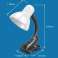 ELD106W Lampe de bureau Esperanza E27 Procyon blanche photo 2