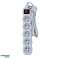 ELK214W Esperanza power strip 5 gn. On 1.5m white image 1