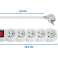 ELK214W Esperanza power strip 5 gn. On 1.5m white image 5