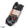 3-gang 2P extension cord with Schuko . with a switch. 3m H05VV F 3x1.5mm2. Imax=16A. flat plug. black image 2
