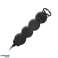 3-gang 2P extension cord with Schuko . with a switch. 3m H05VV F 3x1.5mm2. Imax=16A. flat plug. black image 5