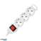 3-way extension lead 2P+Z Schuko with switch, 1.5m H05VV-F 3x1.5mm2, Imax=16A, flat plug, white image 4