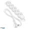 Rallonge 5 prises 2P Z Schuko . 5m H05VV F 3x1.5mm2. Imax=16A. prise plate. blanc photo 3