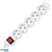 Multiprise 5 prises 2P+Z Schuko avec interrupteur 5m H05VV-F 3x1,5mm2 Imax=16A prise plate blanche photo 4