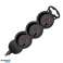 Forlengeledning 3x2P Z.1.4m. 3x1mm?, svart bilde 5