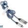 Kabel TRACER USB 2.0 iPhone AM lightning 1.0m schwarz-blau Bild 1