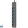 Surge Protector Power Strip TRACER Power Line 1.8 m Graphite 6 Outlets image 1