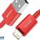 Cablu USB BASEUS Lightening Superior Series. 2.4A. CALYS A09 roșu de 1 m fotografia 1