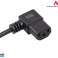 Cable de alimentación Maclean  angular  3 pines  enchufe UE  3m  MCTV 803 fotografía 1