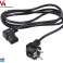 Cable de alimentación Maclean  angular  3 pines  enchufe UE  3m  MCTV 803 fotografía 3
