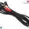 Câble mini jack angulaire 3,5mm Maclean 2RCA 3m noir MCTV 825 photo 2