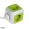MagicCube Fourfold Power Socket 2 USB Ports 1.4m GreenBlue GB118G German Version image 2