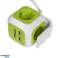 MagicCube Fourfold Power Socket 2 USB Ports 1.4m GreenBlue GB118G German Version image 4