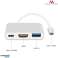 MCTV 840 52385 Adaptér USB C   HDMI / USB 3.0 / USB C kovové telo 4K fotka 2