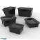 Conteneur avec couvercle PlastTeam ProBox Recycle QR 14L noir photo 1