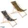 Chaise longue en hêtre classique GreenBlue GB183 camouflage vert photo 2