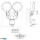 Lampe LED Maclean. Murale. Avec détecteur PIR. PC ALU. 20W. 1900lm. IP65. Blanc neutre 4000K. Gris. MCE368 photo 6