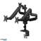 Desk Mount for Three Monitors Black Ergo Office. image 5