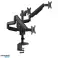 Desk Mount for Three Monitors Black Ergo Office. image 6